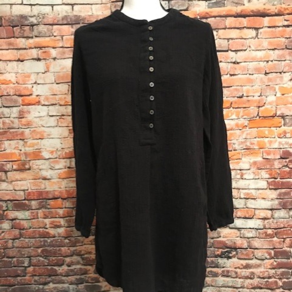 Soft Surroundings Soft Cotton Buttoned Tunic Dress - image 1